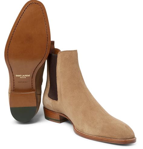 saint laurent suede chelsea boots.